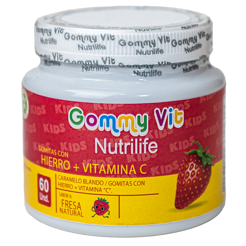 Gomitas Vitaminadas con Hierro + Vitamina C +D - Gommy Vit Nutrilife - vitaminas en gomitas